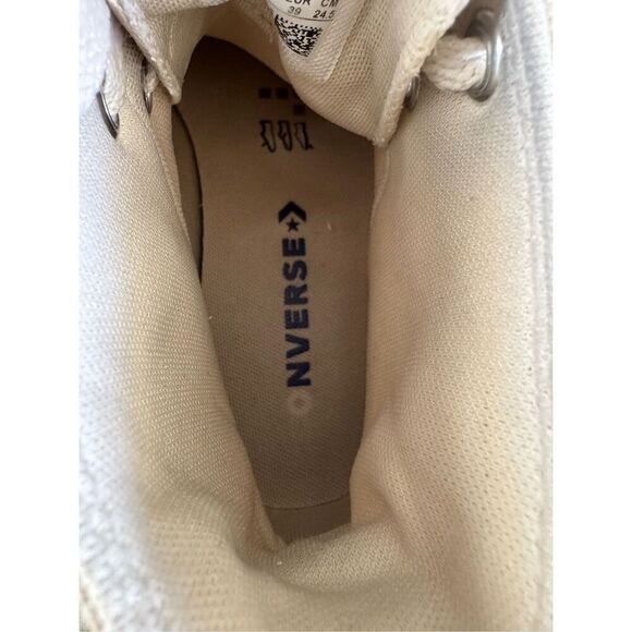 Chuck Taylor Converse 70 All Star high top cream parchment M6 / W8 red blue stri - Picture 7 of 9